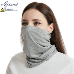 Écharpe anti-rayonnement avec doublure en fibre d'argent 100%, protection thyroïdienne, housse pour ordinateur, téléphone portable, masques de protection contre les champs électromagnétiques