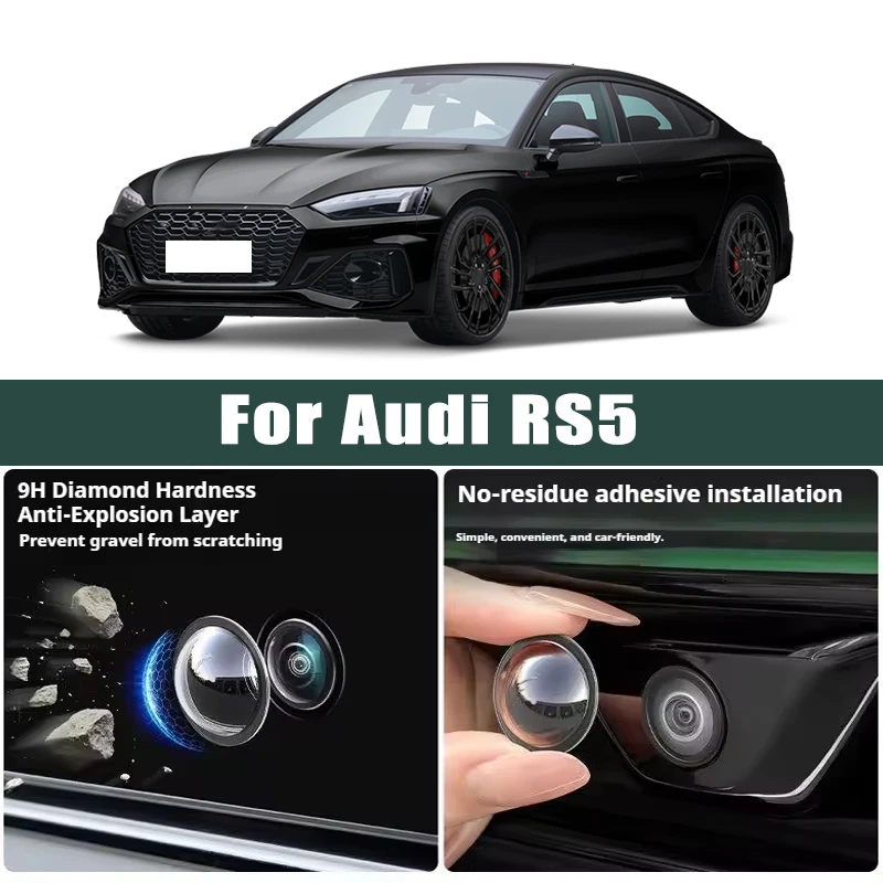 

Car Camera Lens Protector 2PCS Rear View Backup Camera Cover 360° Camera Protection Anti Scratch Waterproof For Audi RS5