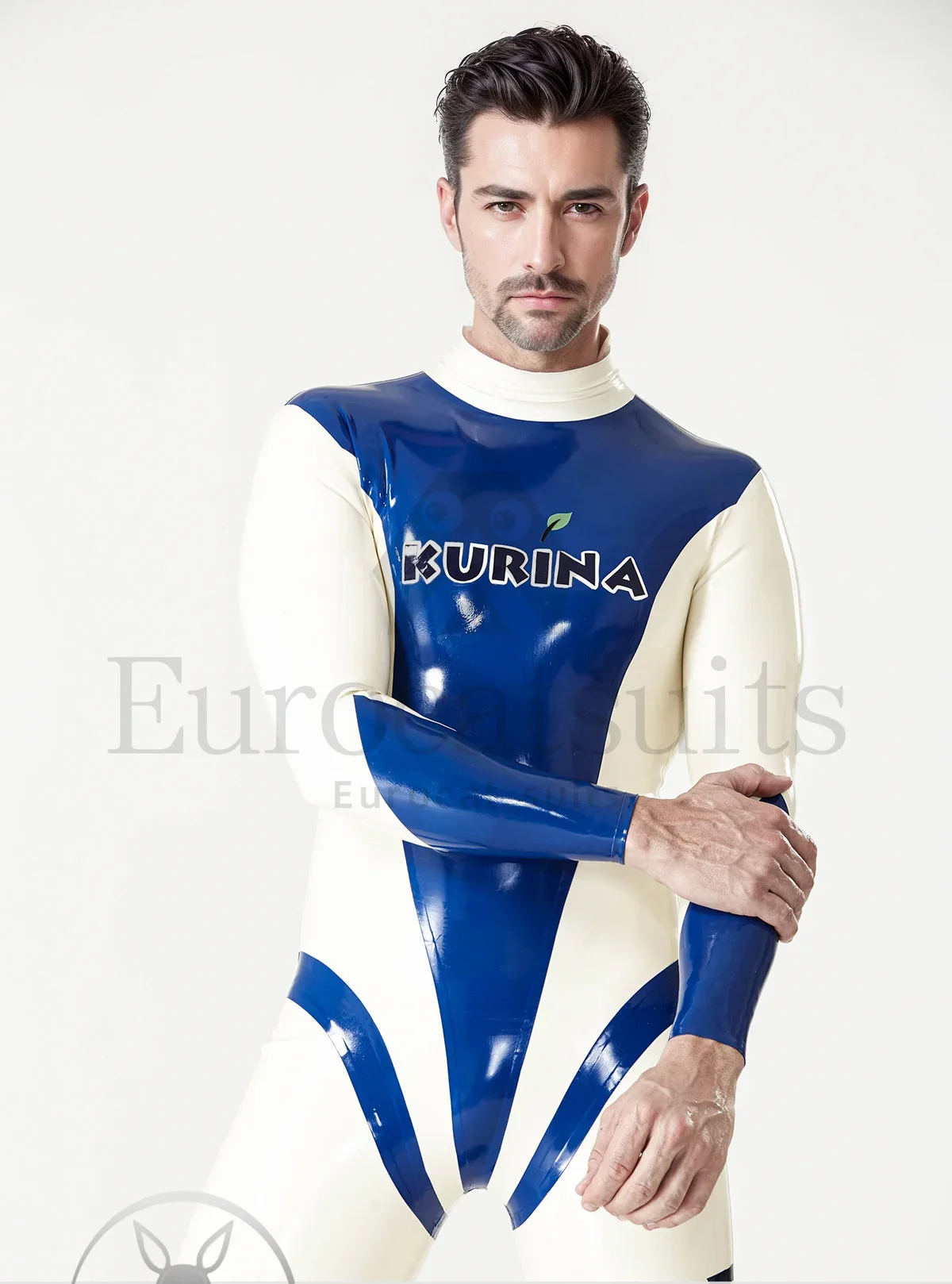 latex catsuits men eurocat suits  latex zentai  rubber fetish customised  clubwear  Male Kurina Back Zipper Catsuit