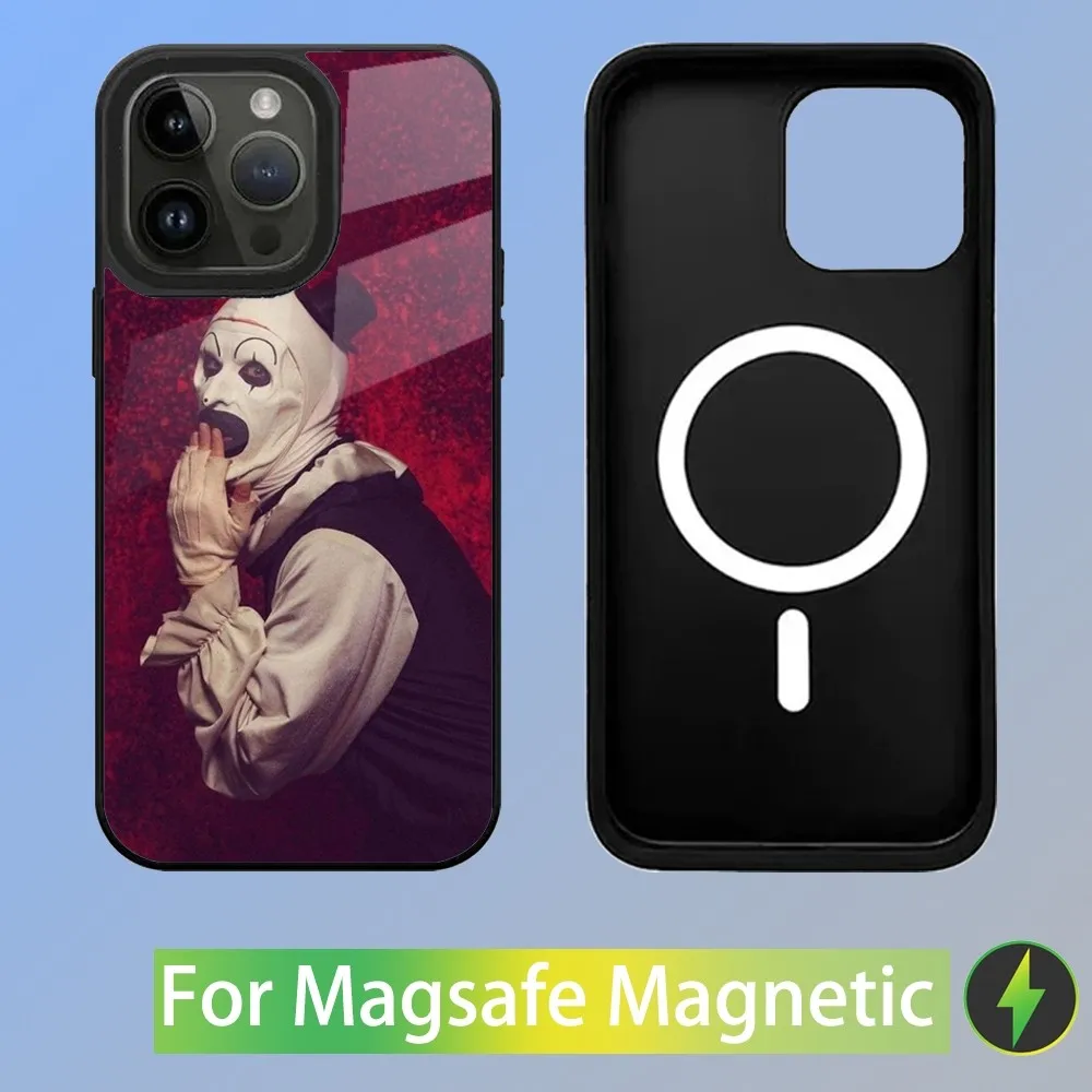 Art the Clown horror T-Terrifier Phone Case For iPhone 16,15,14,13,12,11,Plus,Pro,Max Mini Magsafe Magnetic Wireless Charging