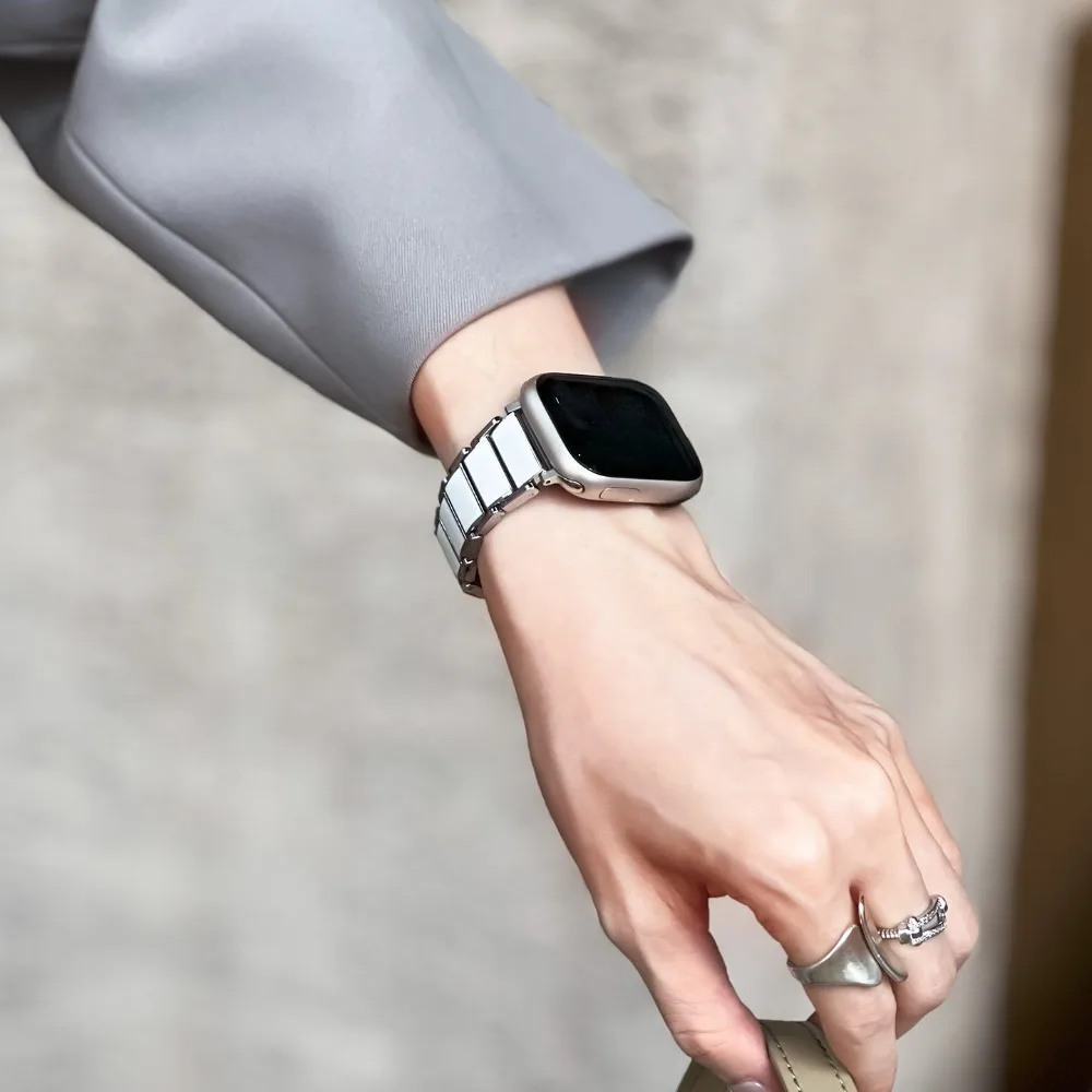 Für Apple Watch Glänzendes Armband, geeignet für Größen 38-49mm, kompatibel mit iWatch S11-1 SE Ultra Serie (Uhr nicht enthalten).