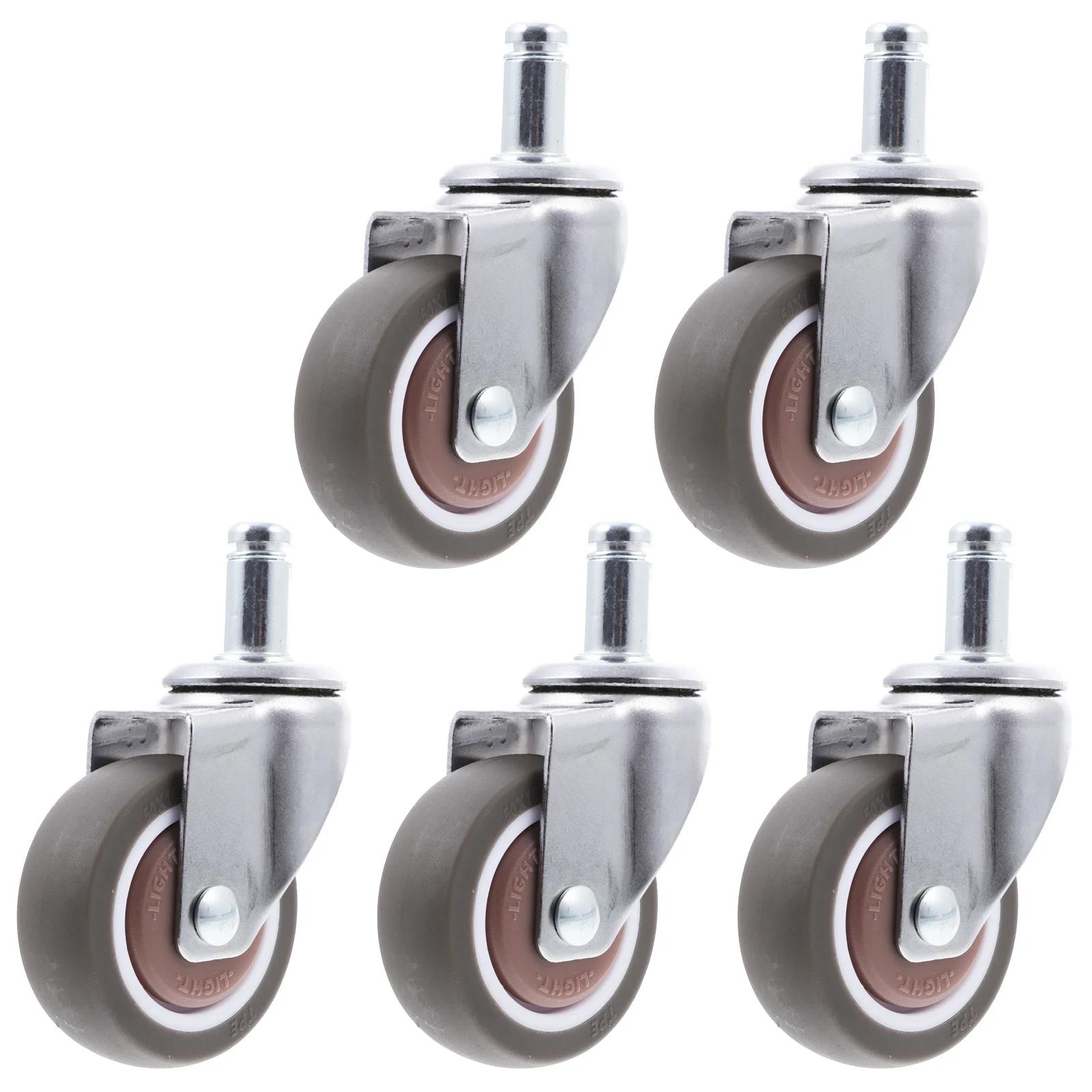 5 Pcs Boss Chair Caster Furniture Sliding Wheels Office Bearing Mute Cabinet Universal Zinc Alloy Omni-direction