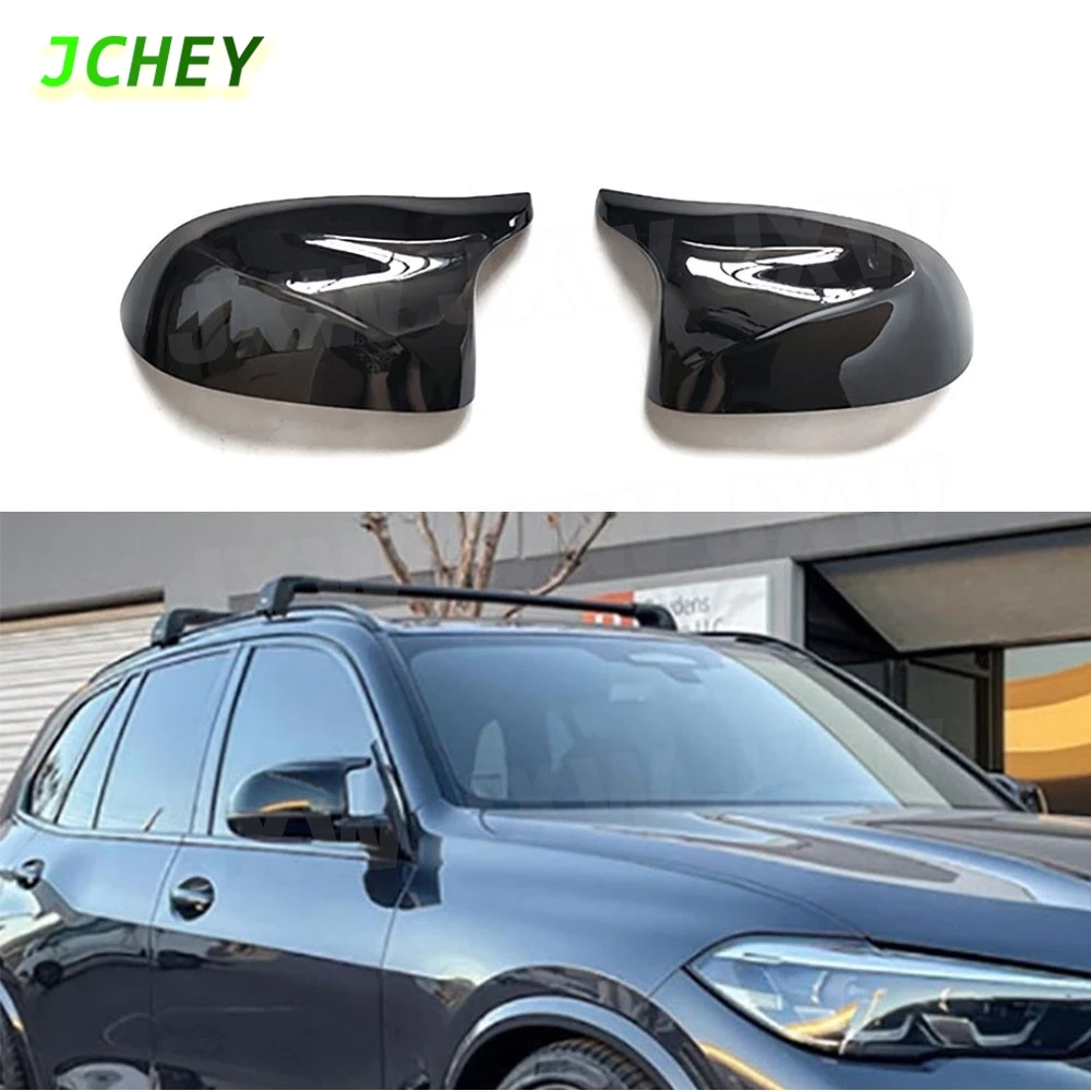 

JCHEY ABS Gloss Black Rear Side Mirror Cover For BMW X5 G05 2019+ Car 2Pcs/set Car Side View Mirror Cover Caps