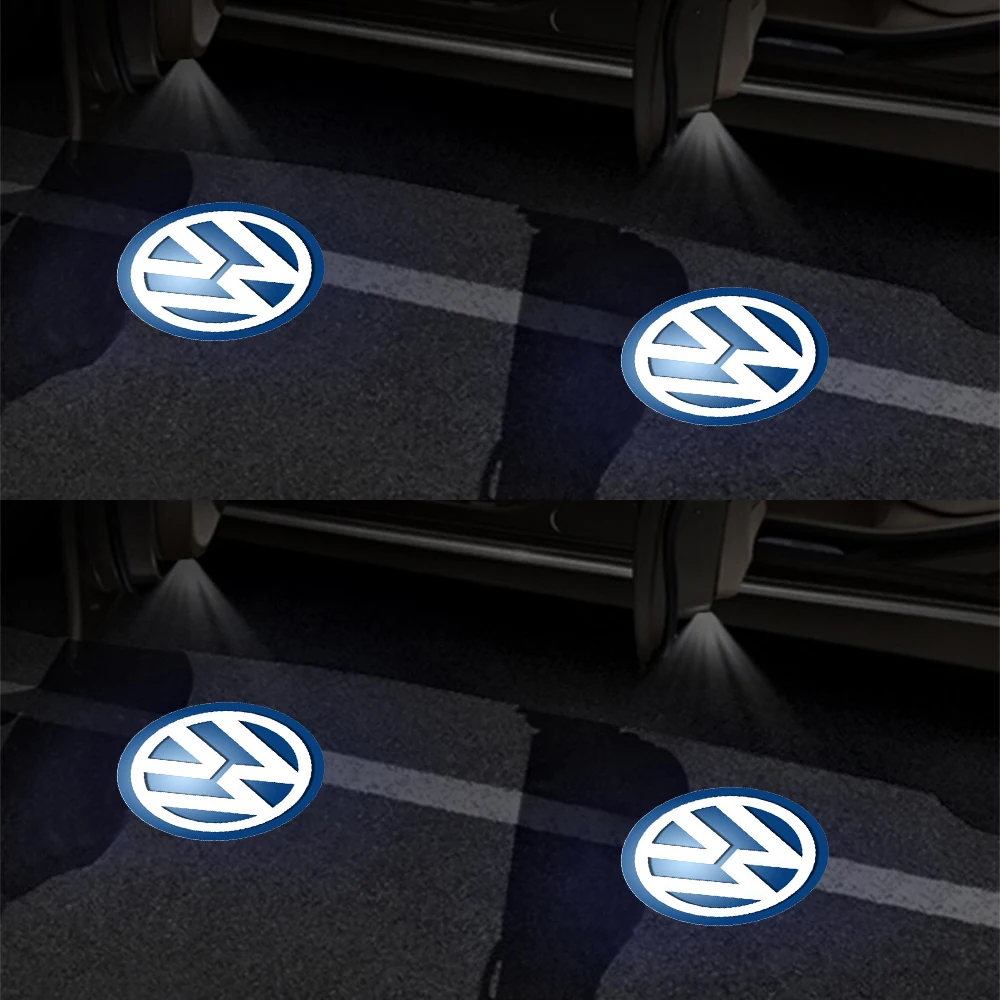 LED Car Door Logo Welcome Light Laser Projector Lamp For Volkswagen GTI R VW Golf 5 Polo Tiguan Jetta Touran Passat Beetle Rline - view 5