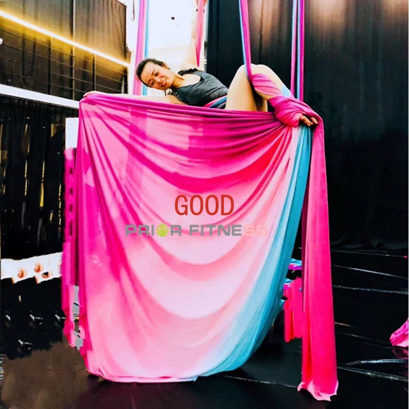 

18 Meters Aerial Silks Fabric Ombre Anti Gravity Yoga Hammock Aerial Swing Traction Device Fitnes