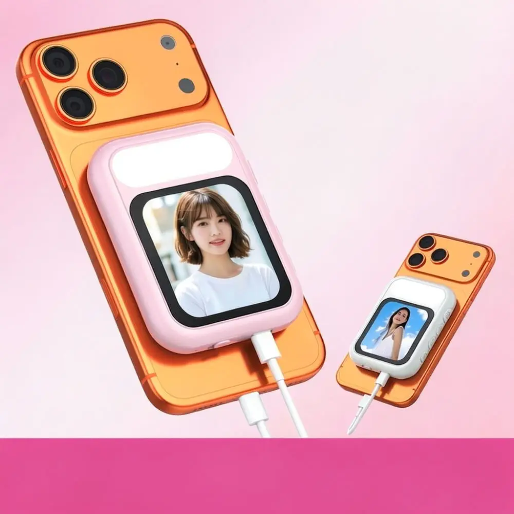 Magnetic Phone Screen Mirroring Device Wireless Live Streaming Fill Light Selfie Helper Video Recording Equipment Accessory