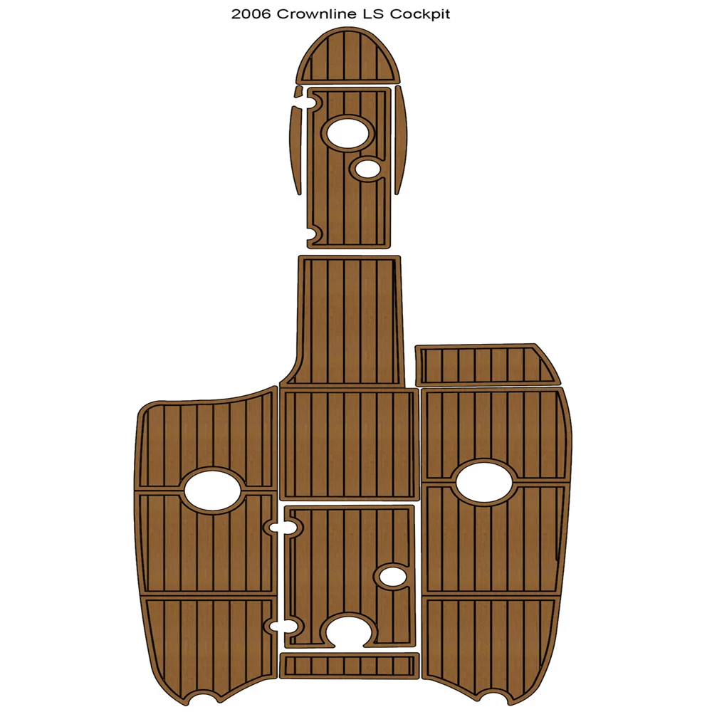 

2006 Crownline LS Cockpit Boat EVA Foam Teak Deck Flooring Pad Mat Self Adhesive