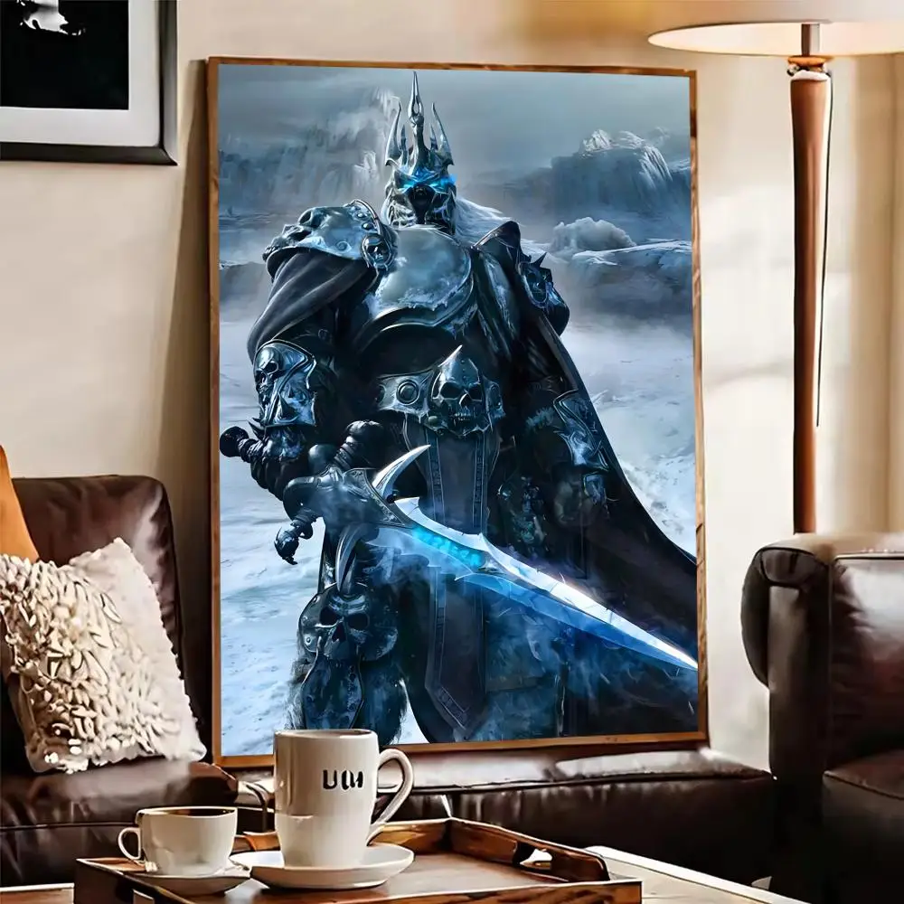 أنيمي W-World Of W-Warcraft Wow ملصق ورقي طباعة غرفة المعيشة المنزلي غرفة نوم مدخل بار مقهى الفن اللوحة الديكور #6