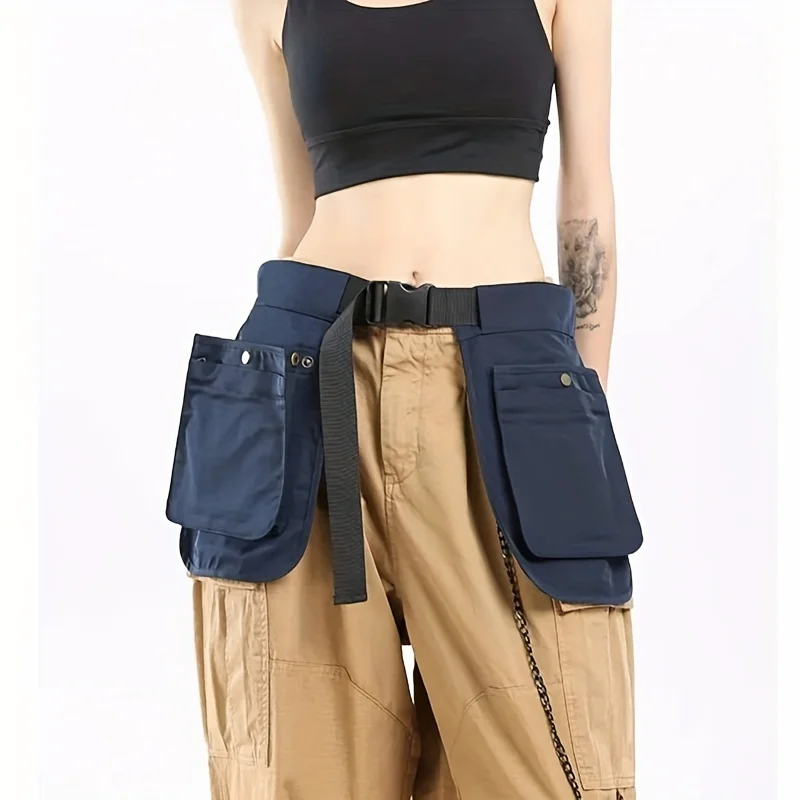 

Спортивная модная поясная сумка с несколькими карманами и застежкой-молнией-идеально подходит для активного отдыха и путешествий