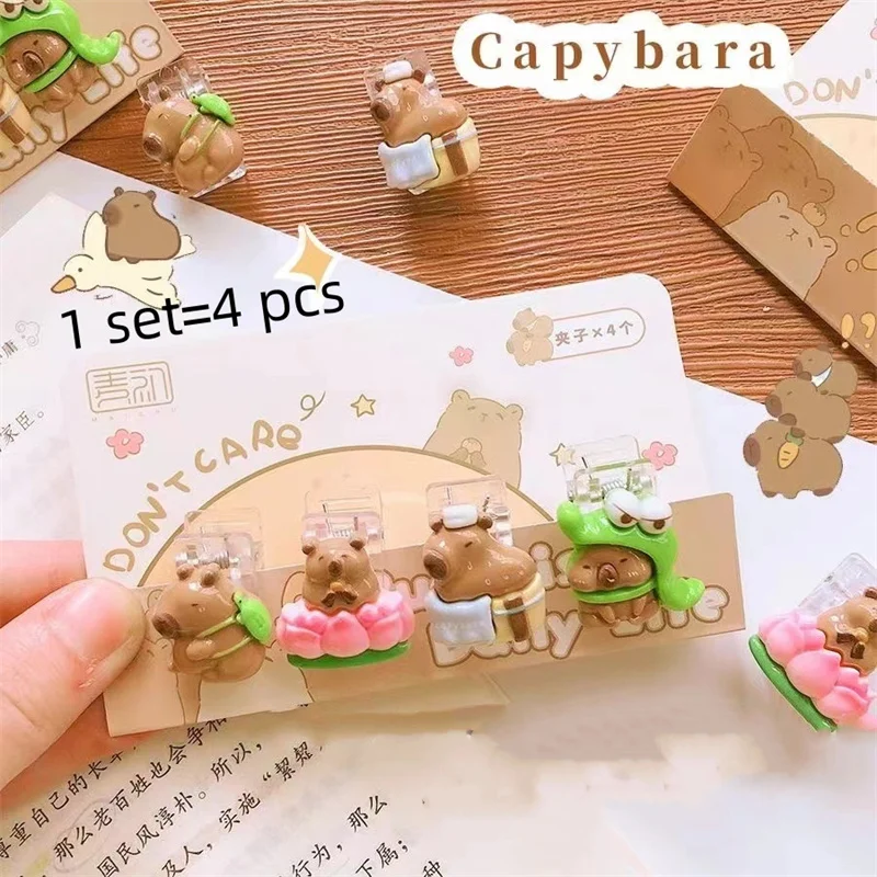 10set/lot Creative Capybara Acrylic Clip Cute Photo Craft DIY Decoration Notes Letter Paper Clips Office School Supplies