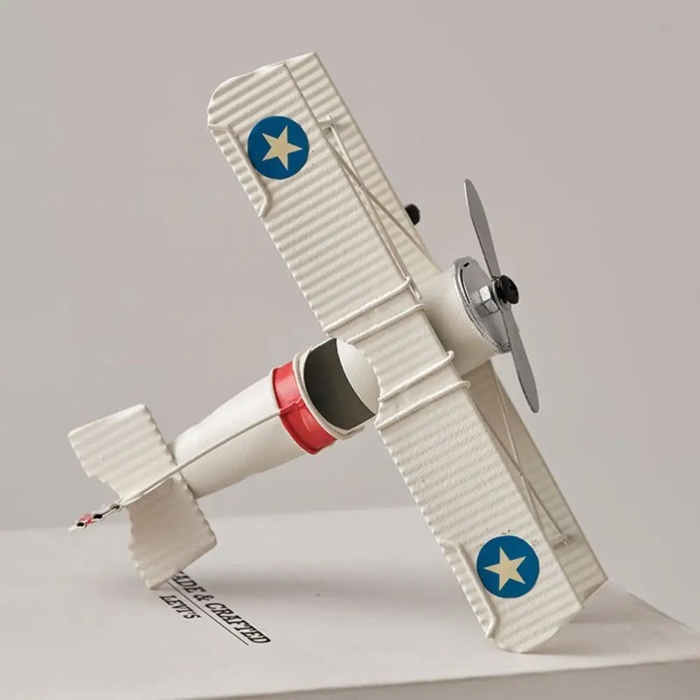 

Creative Retro Iron Vintage Airplane Model Collection Miniature Aircraft Ornaments Delicate Livingroom Metal Plane Models Gift
