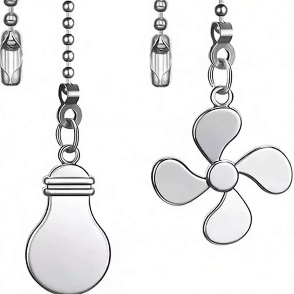 Simple Four Leaf Design Fan Lamp Pull Cord Extension Metal Pendant Connector For Home Decor Lighting Switch Parts
