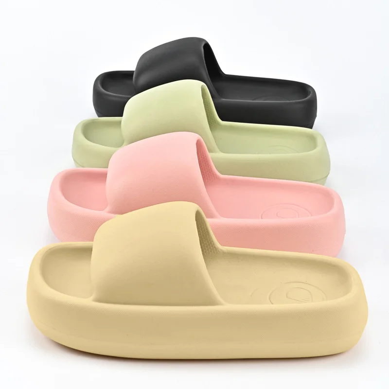 

Women Slipper Pure Color Pink Black Spring And Summer 2023 New Brick Thick Sole Slipper Man Couple Outdoor EVA Sandals Home