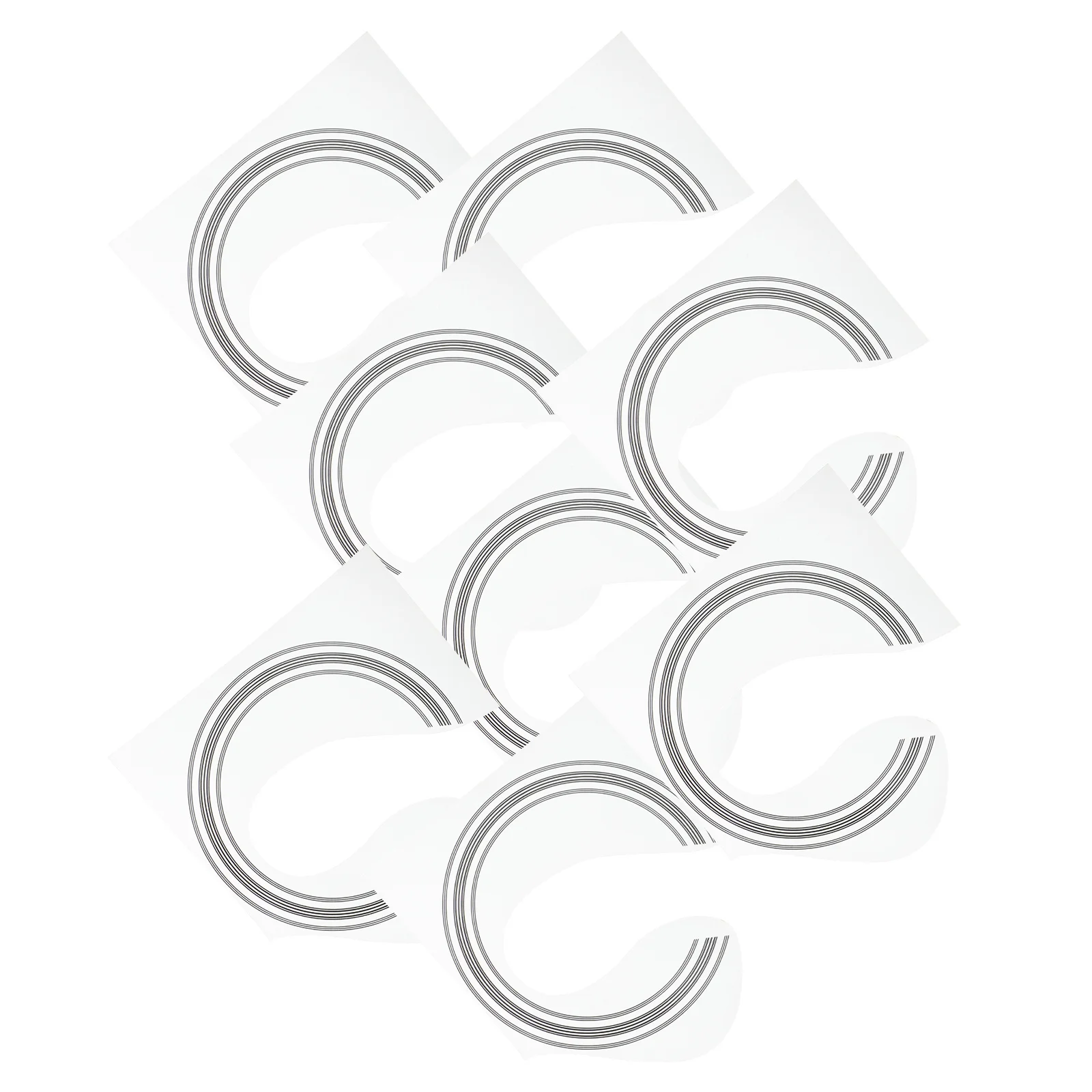 

8Pcs Acoustic Guitar Sound Hole Rosette Precision Made Adhesive Sound Hole Ring Decal Sticker Inlay Sticker PVC Guitar Rosette