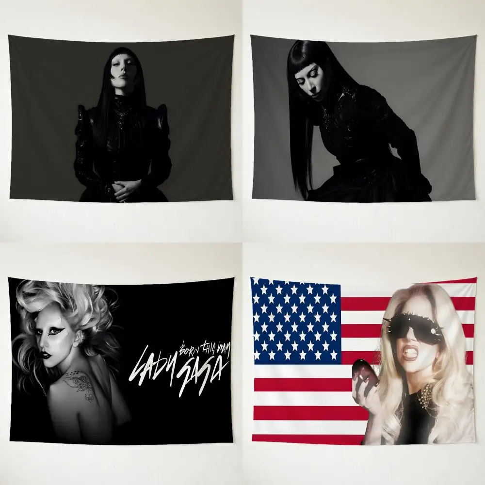 Singer Avantgarde Pop Lady Gaga Tapestry Washable Soft Daily Wall Hanging Decor for Living Home Room Bedroom