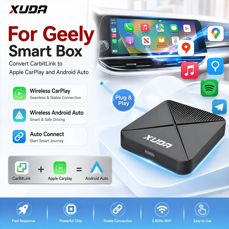 New smart box supports Google Maps,Waze,music playback, For Geely models,Monjaro,Atlas Pro,Azkarra,Tugella,Emgrand( 2022–2024)