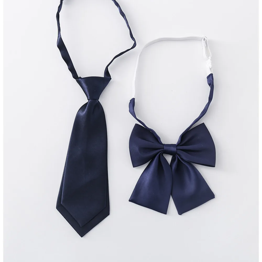 Kindergarten Student Neck Ties School Uniform Collar Butterfly Primary School Bowknot Men Women Bow Ties Navy Neckties Lazy Tie