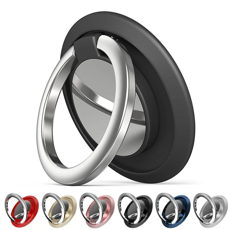 

360 Degree Rotating Finger Ring Mobile Phone Holder For iPhone Samsung Huawei Redmi Universal Car Magnetic Mount Pad Metal Stand