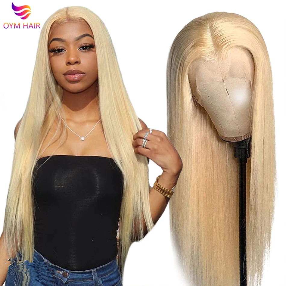 #613 HD Lace Frontal Wig 13x4 Lace Front Human Hair Wigs for Women Preplucked Blonde Lace Front Wig Human Hair 180% Density