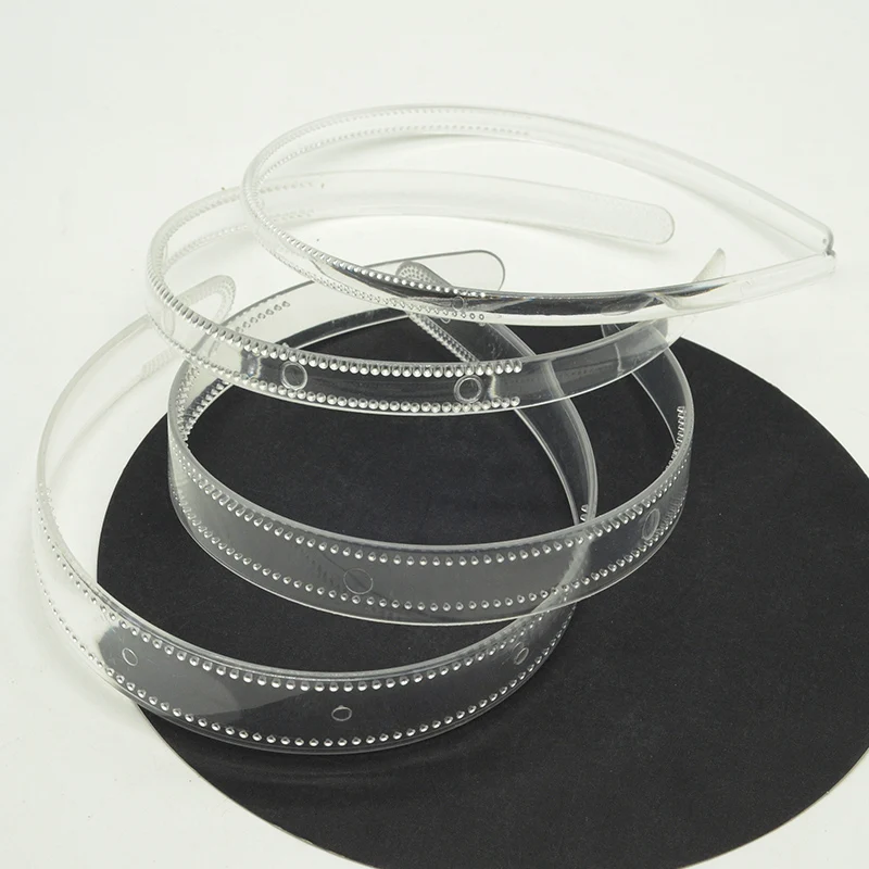 10PCS 8mm 12mm 2cm 2.5cm Clear Teethed PC Plastic Hair Headband Non-slip Hairbands For DIY Hair Accessories Plain Hair Hoops