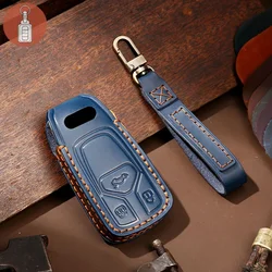 Luxury Car Key Case Cover Leather Fob Protector Accessories Keychain for Audi A6 A4L A5 A7 A8L Q7 Q8 A3 Keyring Shell Holder Bag