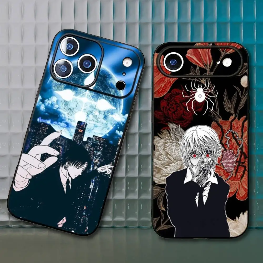 Funda de teléfono Hot Anime HUNTER-HUNTER para iPhone17,16,15,14,13,12,11 Plus,Pro Max, funda negra suave