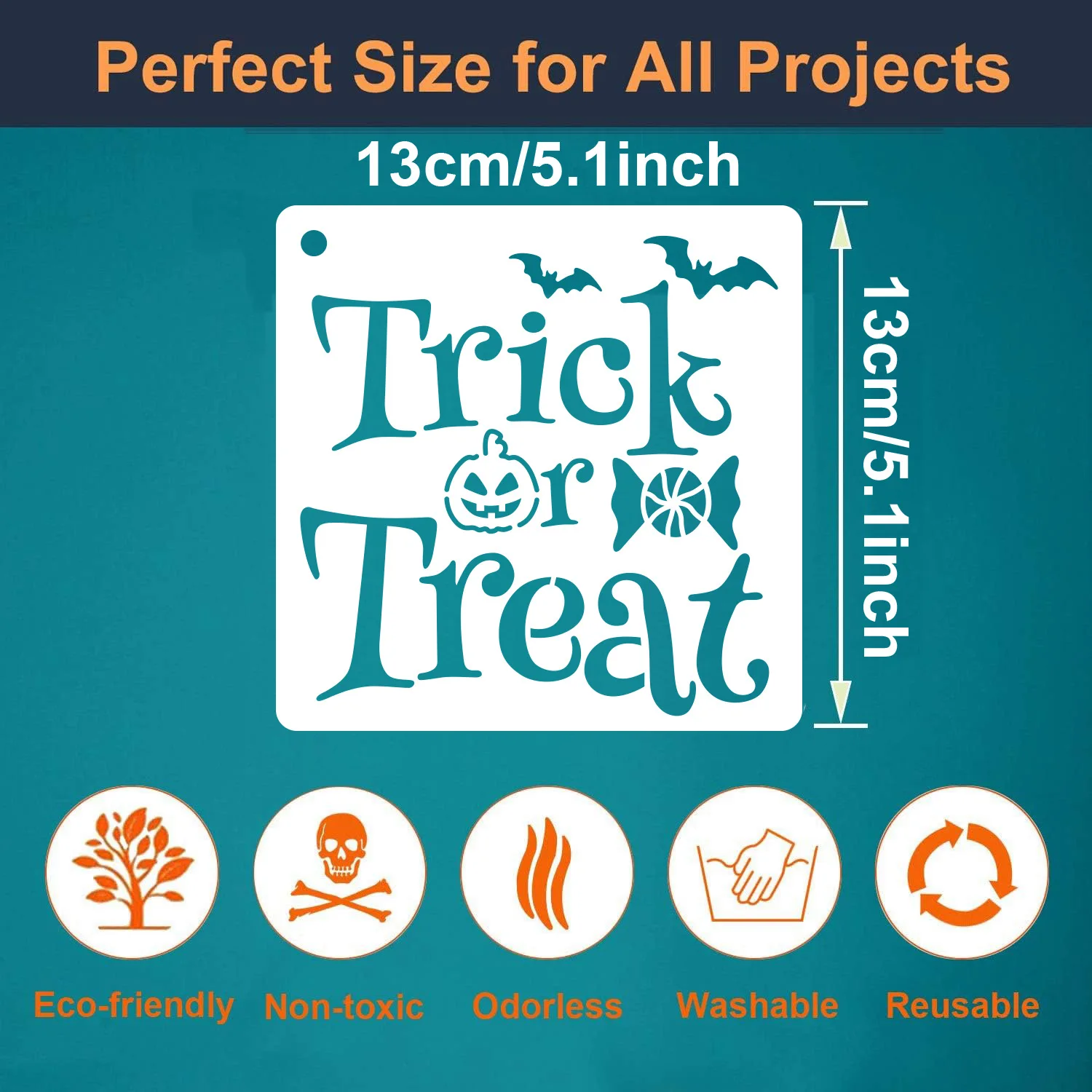 24Pcs/Set 13cm Halloween Ghost Skull DIY Layering Stencils Painting Scrapbook Coloring Embossing Album Decorative Template