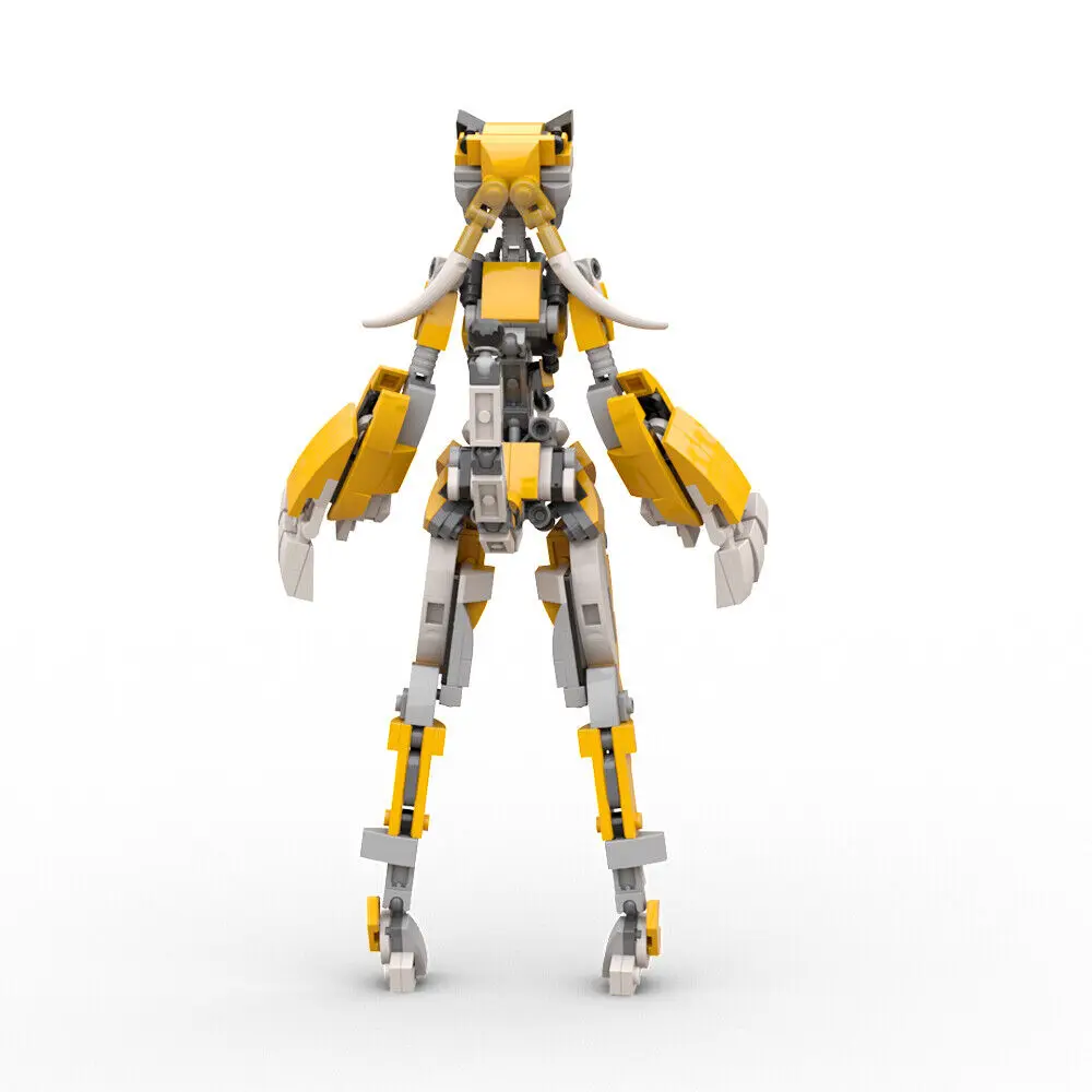 

Robot Girl Tiger Girl Mech Model with Movable Joints 314 Pieces MOC Build