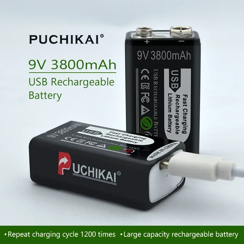 

Special offer 9V 3800mAh li-ion Rechargeable Micro USB Batteries 9 v lithium for Multimeter Microphone Toy Remote Control