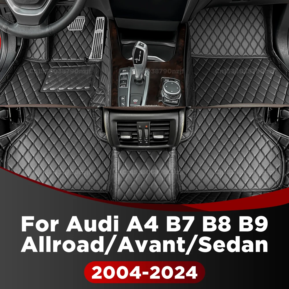

For Audi A4 B7 B8 B9 Allroad/Avant/Sedan 2004-2024 Custom Car Floor Mats Automobile Carpet Cover Interior Accessories 2023 2022