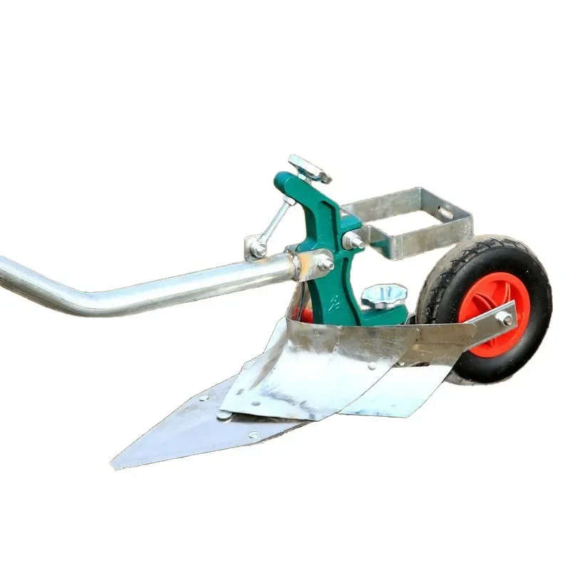 

Hand-pulled plow human-powered plowing machine trenching ridges planting vegetables and soil micro-tillage machine translation