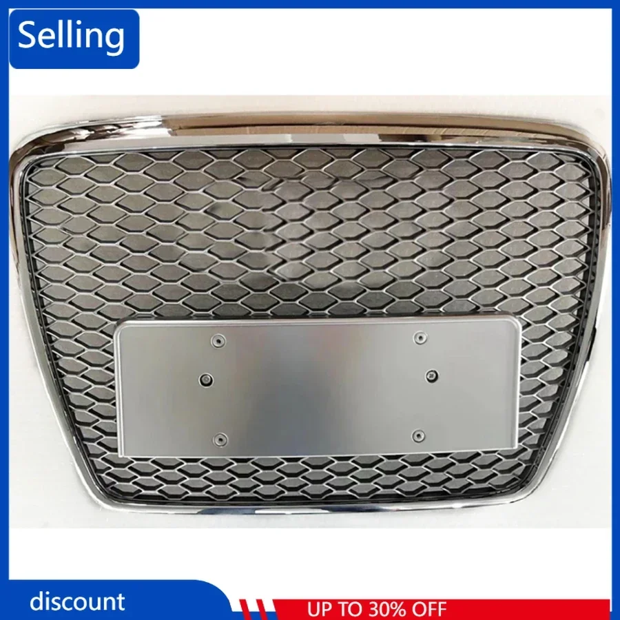 Car Front Bumper Grill Center Grille for Audi A6/S6 2008 2009 2010 2011 for RS6 Style car-styling grill mesh fast ship