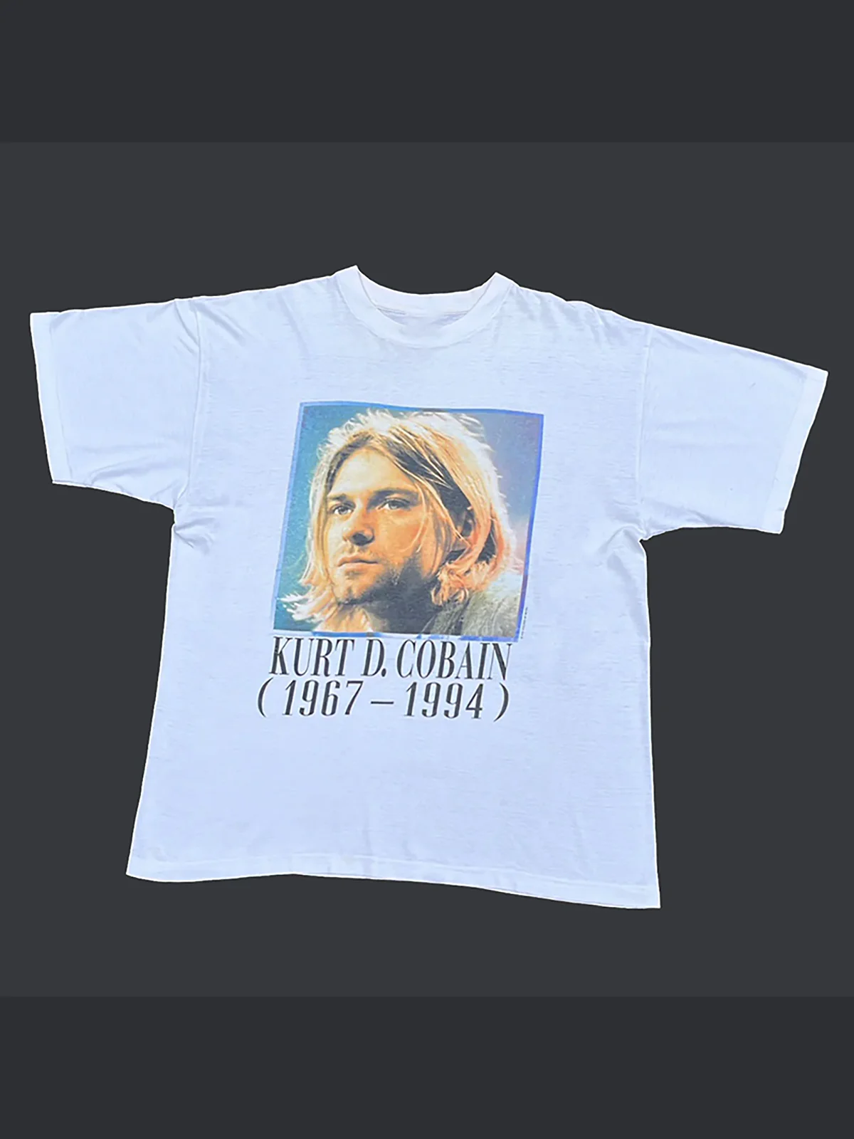 Kurt Cobain American Street Sle Oversize ort Sve Men's T-irt Direct Spray Heavyweight Casual Youth Faion Top