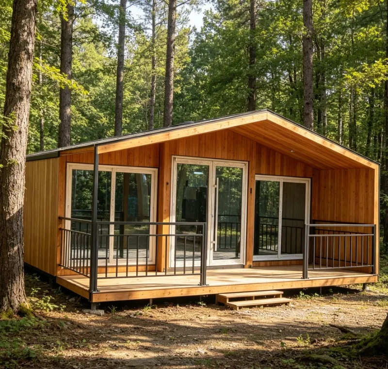 PVC Ceiling Foldable Expandable House Portable Container Home Moisture Proof Top Panel Modular Cabin Clean Interior Finish
