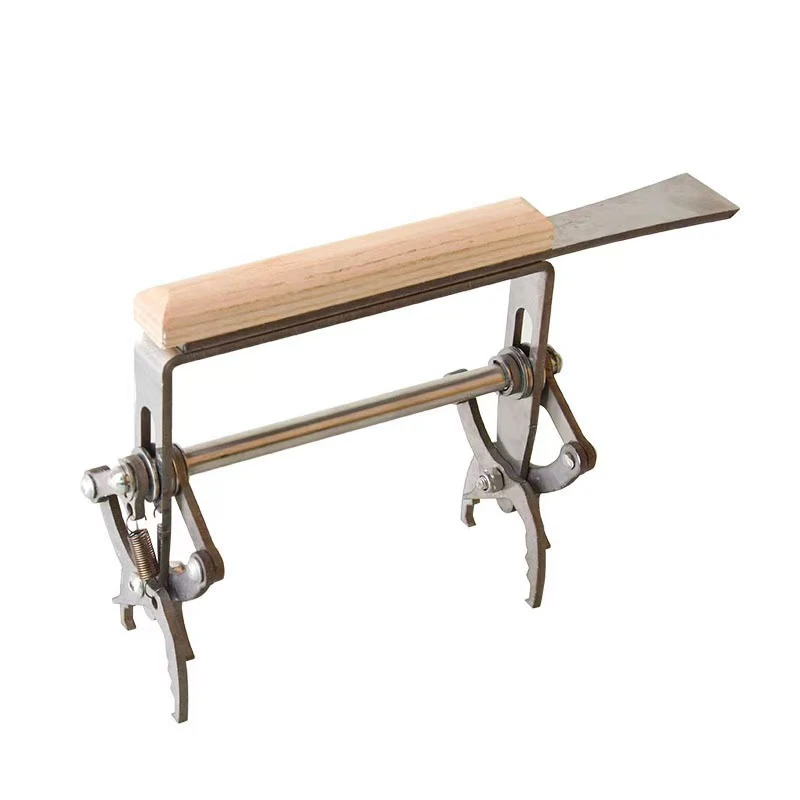 Stainless Steel Beehive Frame Grip Beekeeping Frame Grip with Hive Tool Wood Handle Bee Tools