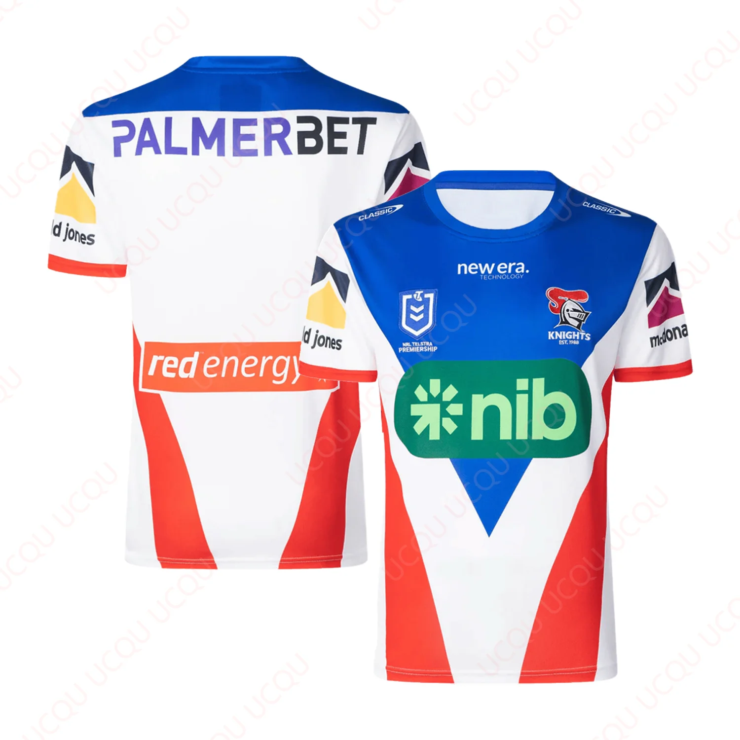 

Newcastle Knights 2025 NRL Away Men Jersey Outdoor Sweat Absorbent Quick Dry Jersey Summer Classic Fashion Casual Loose T-Shirt