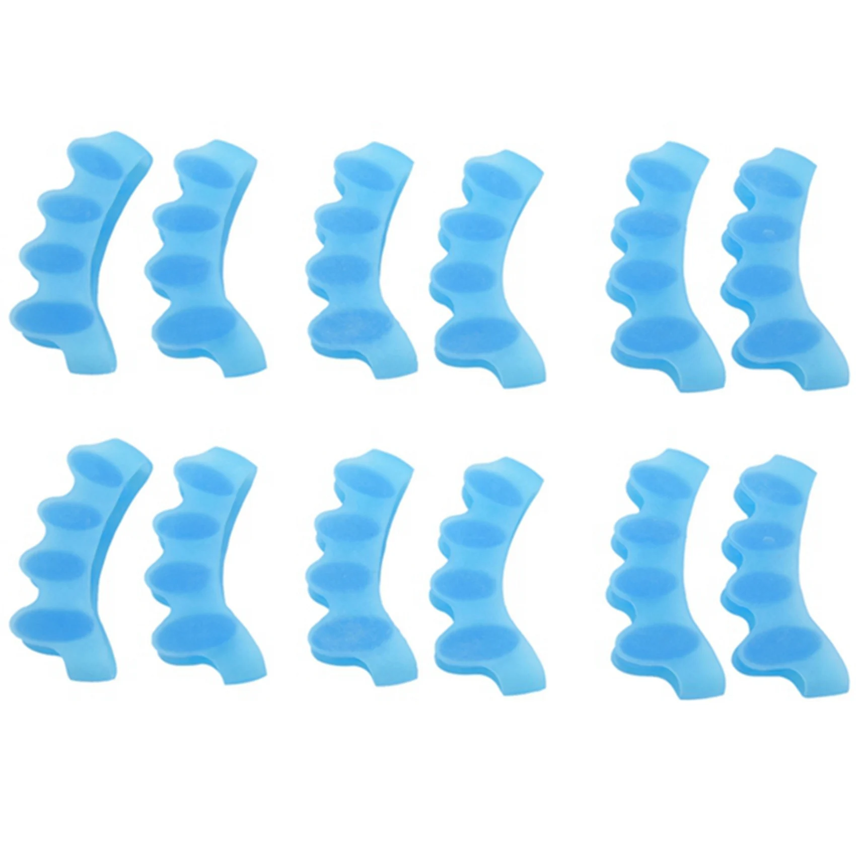 6 쌍 교정기, 발가락 분리기, 버니언 릴리프 프로텍터 신소재 젤 해머 발가락 교정기, 발가락 스페이서