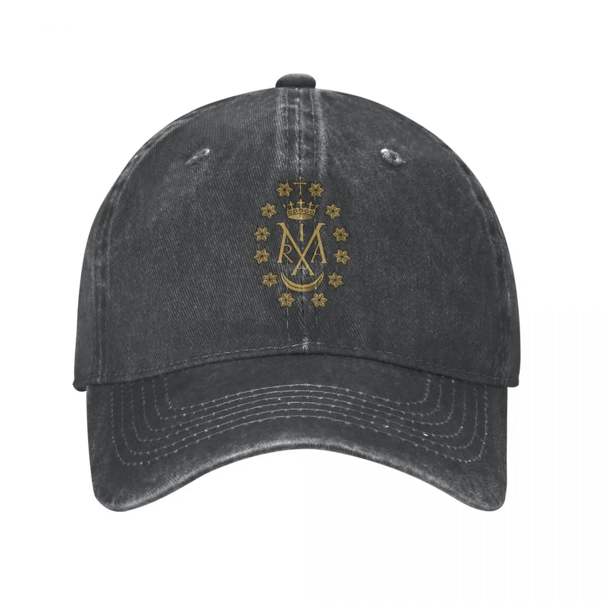 Miraculous Medal Maria Insignia Baseball Cap cowboy hat Peaked cap Cowboy Bebop Hats Men and women hats