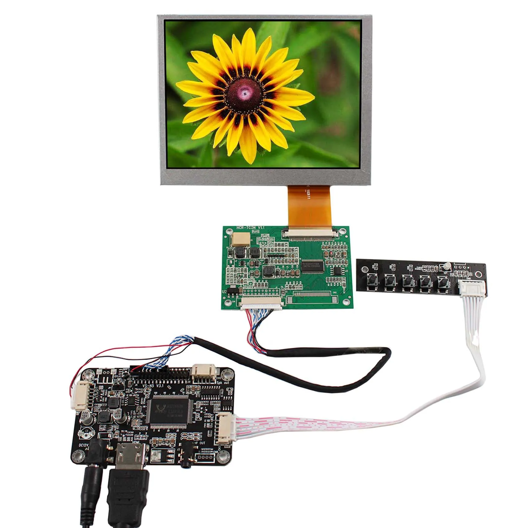 Universal Tv Board Lvds T-Con Board for 5.6 640X480 Screen Stand Lcd Display Advertising Screen Wled Backlight Screen