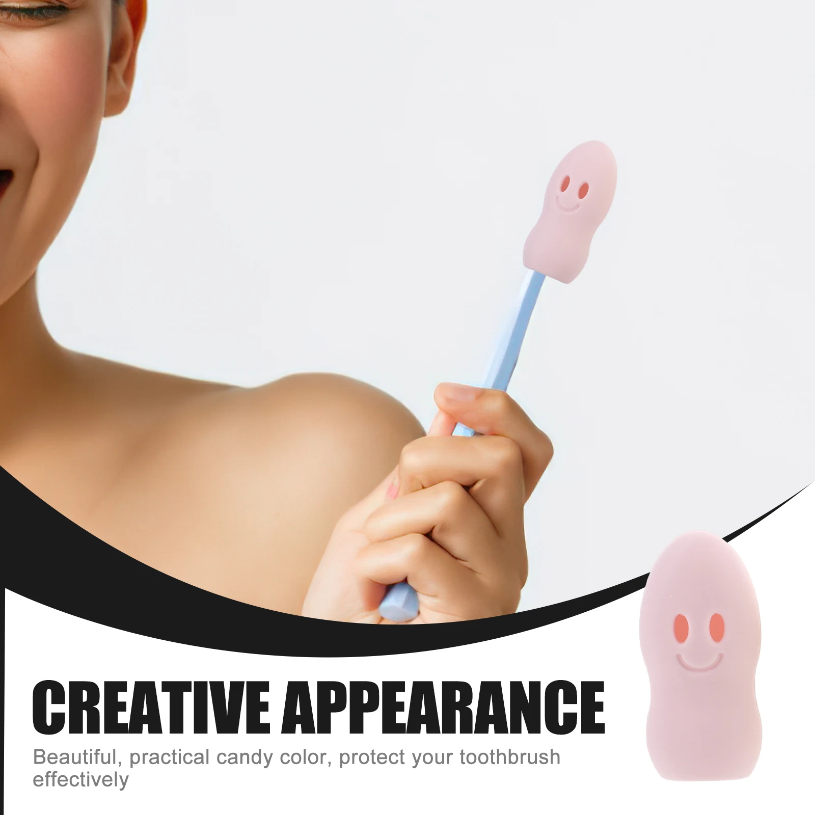 4pcs Toothbrush Head Covers Silicone Travel Case Hygienic Design Flexible Durable Family Outdoor Use Oral Cleaning Toothbrush