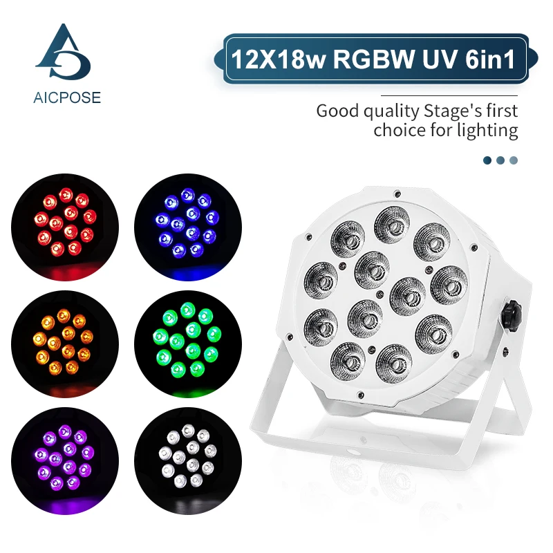 12x12w With Remote Control White Led Par Light 12*12W RGBW 4 in 1 For Disco DJ Bar Party Wedding Stage Light