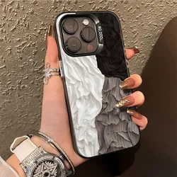 New Fashion Tricolor folds Electroplate IMD Phone Case For Xiaomi Poco F6 X5 X6 M6 Pro Mi 14 13 12 12T 13T Pro 11 Lite 5G Cover