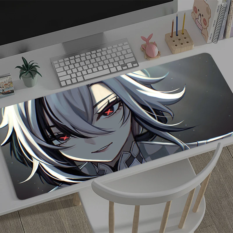 Gaming Mousepad Genshin Impact Arlecchino Anime Mouse Mat Office Gamer Computer Mouse Pad Print Desk Mat PC carpet Big Mousepad