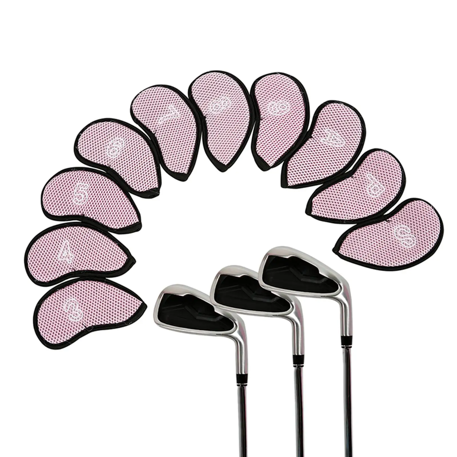 10 Pieces Golf Iron Covers Golf Club Head Covers for Golf Accessories Gift Golfers