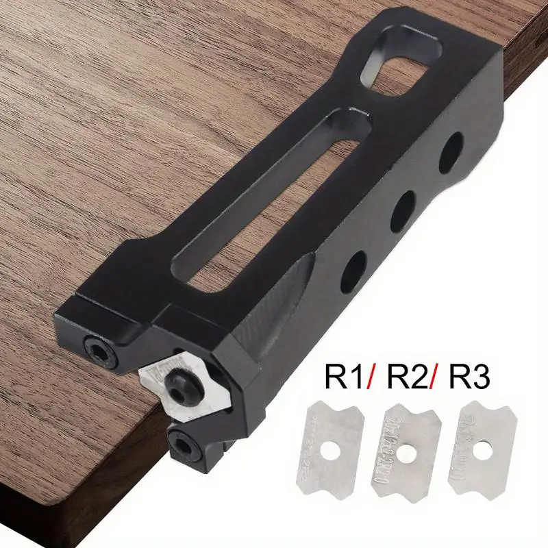 1set Wood Chamfering Fillet Corner Planer Manual Edge Banding Arc Trimmer Scraper Board Deburring Tool Woodworking Blade Edge