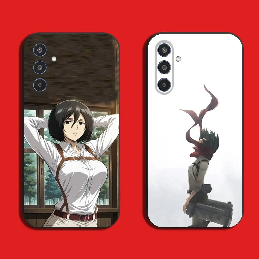 A-Attack on Titan mikasa Ultra Thin  Soft Silicone Case For Samsung Galaxy  A22 A21 FE Plus Ultra  A70  A71 A73 A72