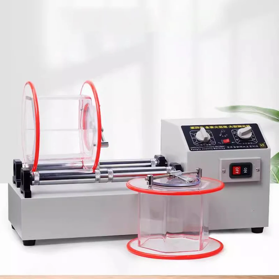 Kinway KT-1320 Dual Drum Rotary Tumbler 12kg Metal Jade Polishing Machine 20kg Jewelry Polisher Tools and Equipment