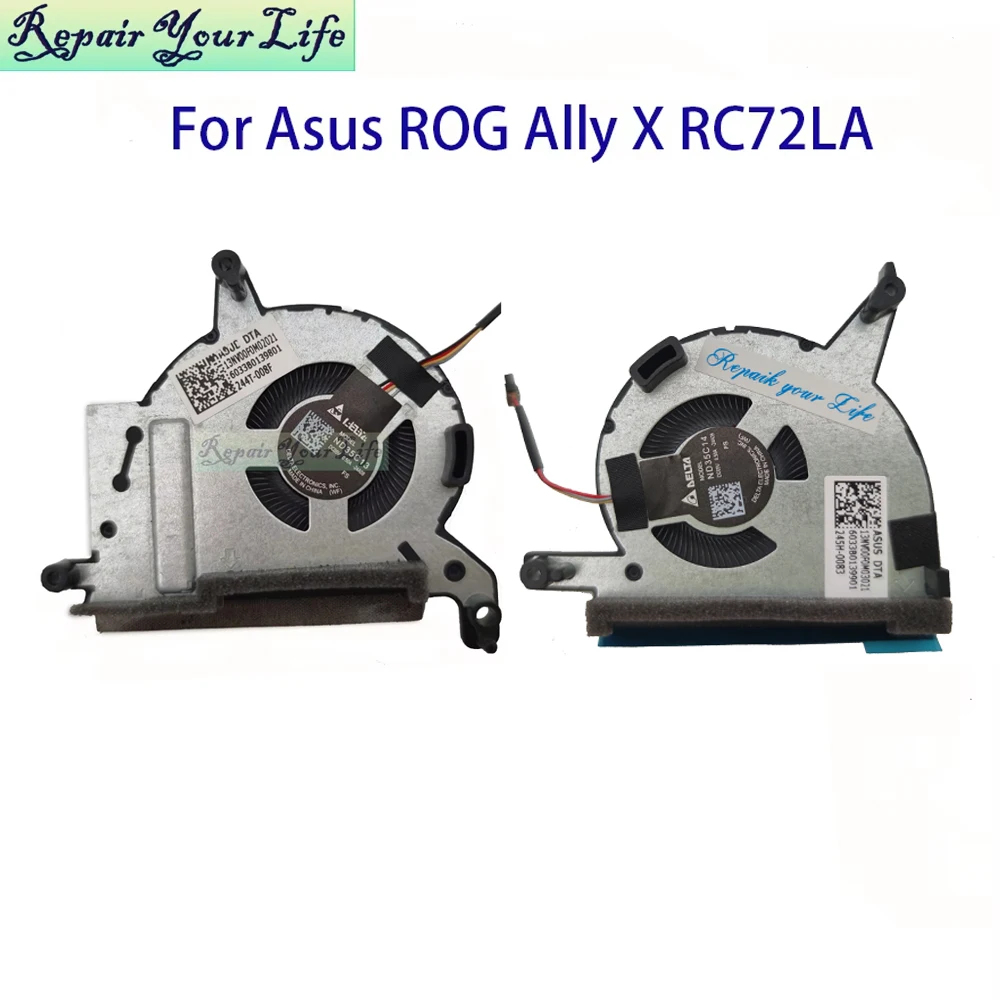 

Cooling Fan For Asus ROG Ally X RC72LA 2024 Handheld Console PC Parts Cooler 13NV00F0M02021 13NV00F0M03011 ND35C14 ND35C13-24A08