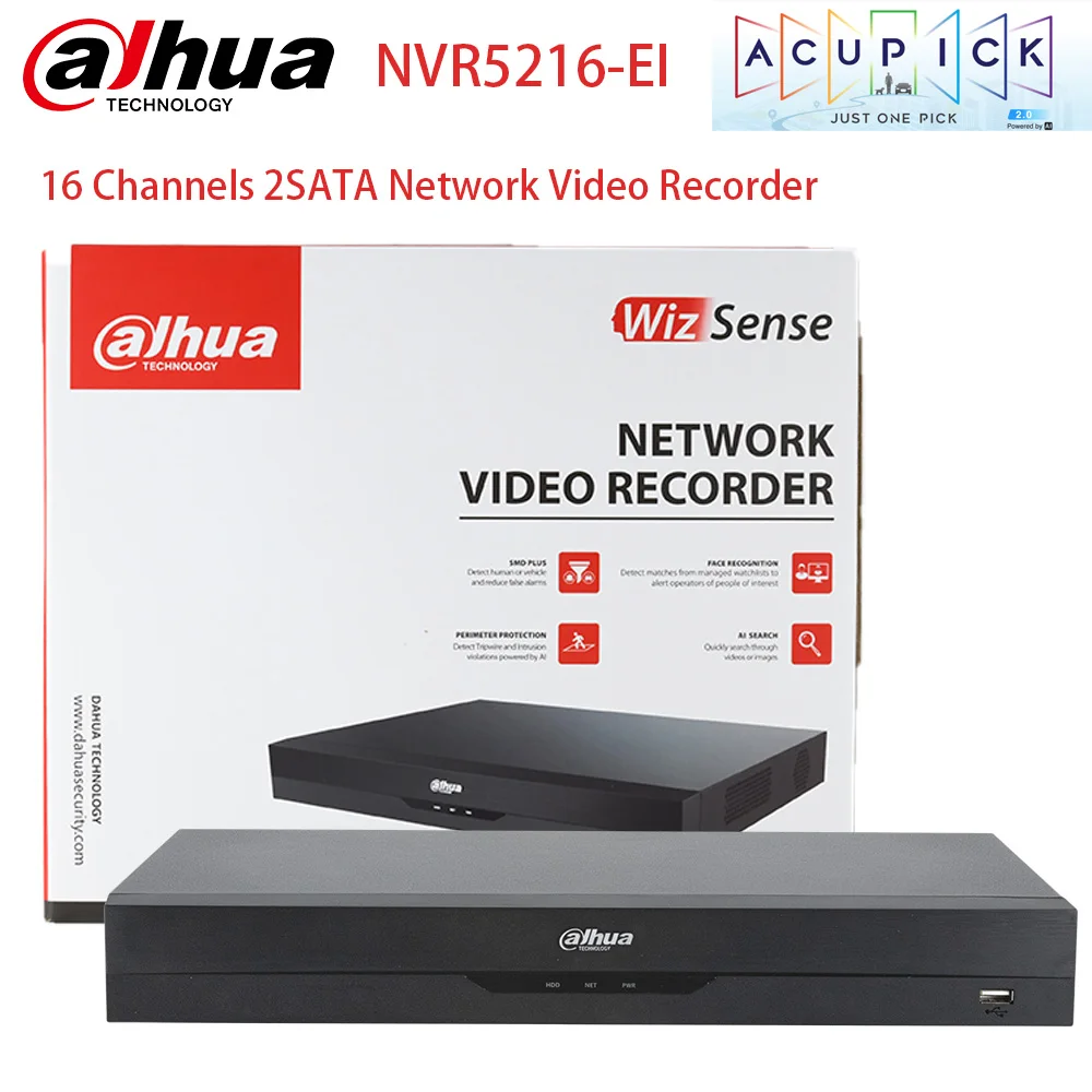 

Dahua 16-канальный AI NVR 2SATA 384 Мбит/с NVR5216-EI с AcuPick, защитой периметра и распознаванием лиц