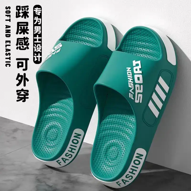 Big Size 48-49 Men Slippers Summer Flat Sole Home Slippers For Women Man Open Toe Trend Slides Couple Light Beach Shoes Sandals - Image 3